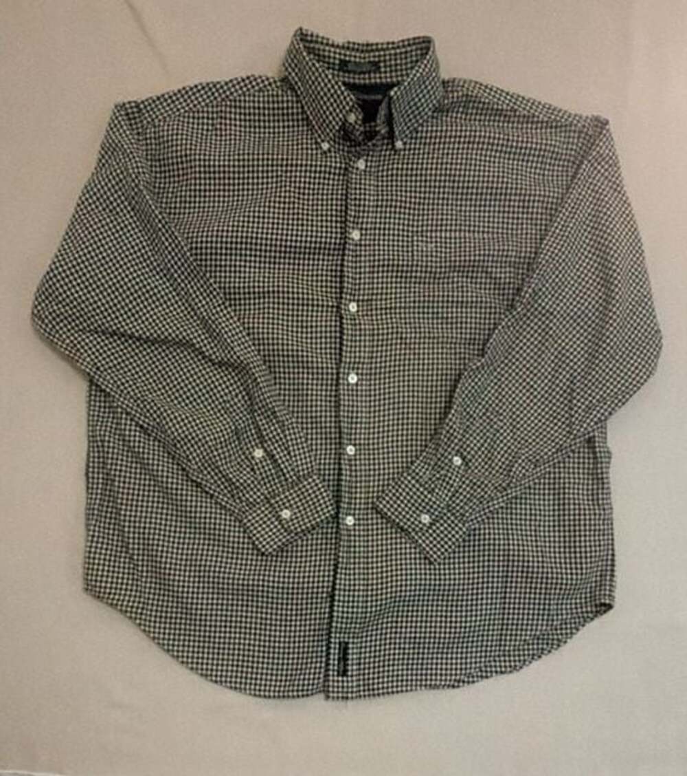 Tommy Hilfiger Men's Button Down Long Sleeve Gingham Check Shirt XL Cotton